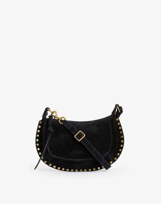 bolso de hombro de piel oskan moon negro